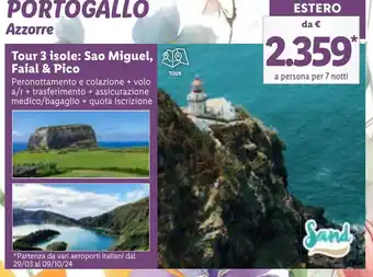 PORTOGALLO Azzorre Tour 3 isole: Sao Miguel, Faial & Pico