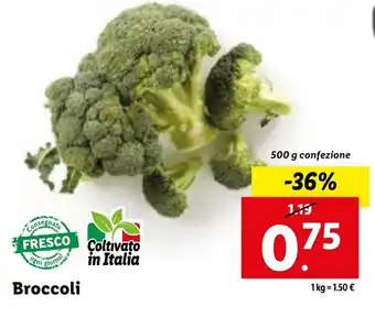 Lidl Broccoli 500 g confezione offerta