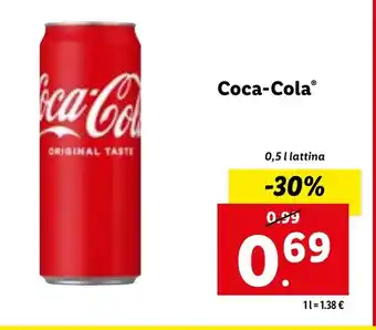 Lidl Coca-Cola 0,5 l lattina offerta