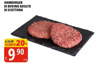 Tigros HAMBURGER DI BOVINO ADULTO DI SCOTTONA offerta