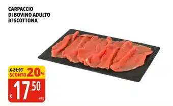Tigros CARPACCIO DI BOVINO ADULTO DI SCOTTONA offerta