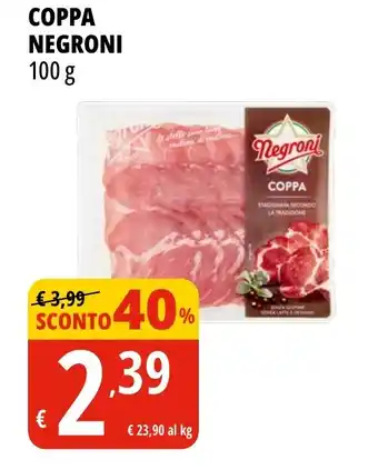 Tigros COPPA NEGRONI 100 g offerta