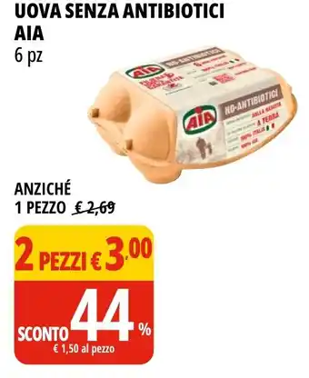 Tigros UOVA SENZA ANTIBIOTICI AIA 6 pz offerta