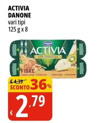 Tigros ACTIVIA DANONE vari tipi 125 g x 8 offerta