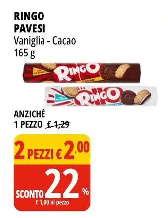 Tigros RINGO PAVESI Vaniglia - Cacao 165 g offerta