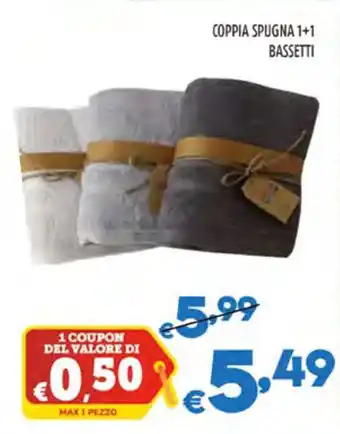 COPPIA SPUGNA 1+1 BASSETTI