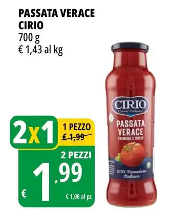 Tigros PASSATA VERACE CIRIO 700 g offerta
