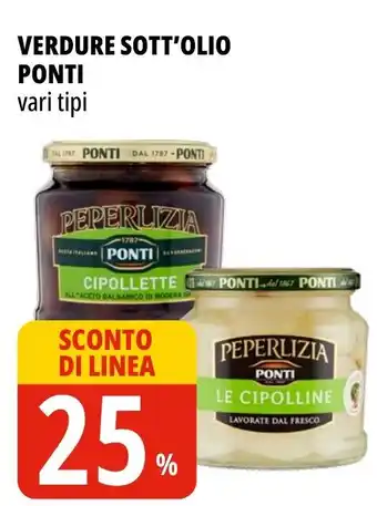 Tigros VERDURE SOTT'OLIO PONTI vari tipi offerta