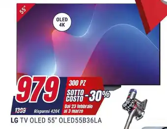 Trony LG TV OLED 55" OLED55B36LA offerta