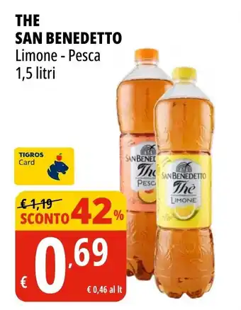 Tigros THE SAN BENEDETTO Limone - Pesca 1,5 litri offerta