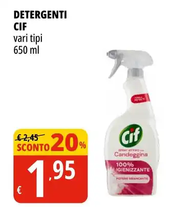 Tigros DETERGENTI CIF vari tipi 650 ml offerta