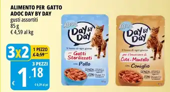 Tigros ALIMENTO PER GATTO ADOC DAY BY DAY gusti assortiti 85 g offerta