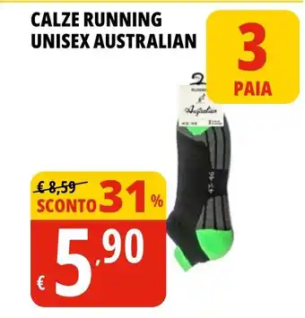 Tigros CALZE RUNNING UNISEX AUSTRALIAN offerta