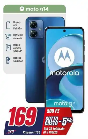 Trony motorola moto g14 offerta