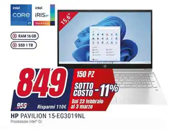HP PAVILION 15-EG3019NL