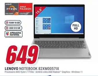 Trony LENOVO NOTEBOOK 82XM0057IX offerta
