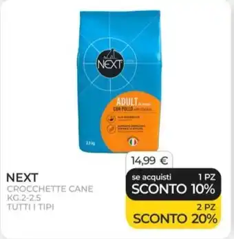 Arcaplanet NEXT CROCCHETTE CANE KG.2-2.5 TUTTI I TIPI offerta