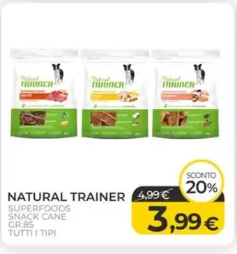 Arcaplanet NATURAL TRAINER SUPERFOODS SNACK CANE GR.85 TUTTI I TIPI offerta