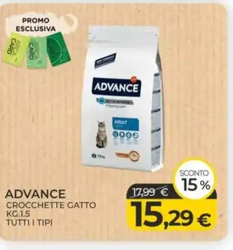 Arcaplanet ADVANCE CROCCHETTE GATTO KG.1.5 TUTTI I TIPI offerta
