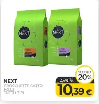 Arcaplanet NEXT CROCCHETTE GATTO kg. 1,5 TUTTI I TIPI offerta