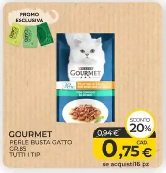 Arcaplanet GOURMET PERLE BUSTA GATTO GR.85 TUTTI I TIPI offerta