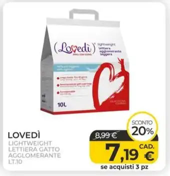 Arcaplanet LOVEDÌ LIGHTWEIGHT LETTIERA GATTO AGGLOMERANTE LT.10 offerta