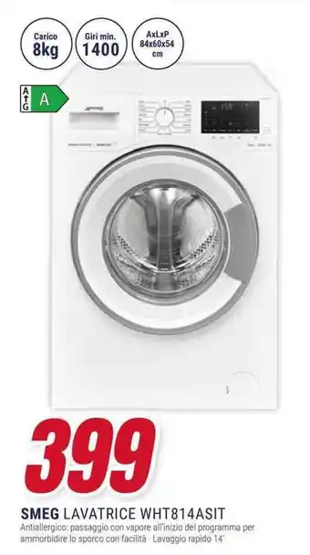 Trony SMEG LAVATRICE WHT814ASIT offerta