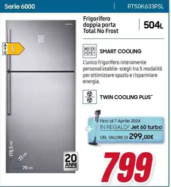 Trony SAMSUNG Serie 6000 RT50K633PSL offerta