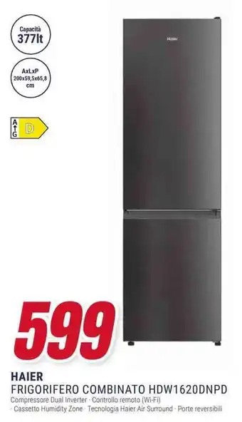 Trony HAIER FRIGORIFERO COMBINATO HDW1620DNPD offerta