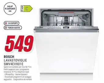 Trony BOSCH LAVASTOVIGLIE SMV4EVX01E offerta
