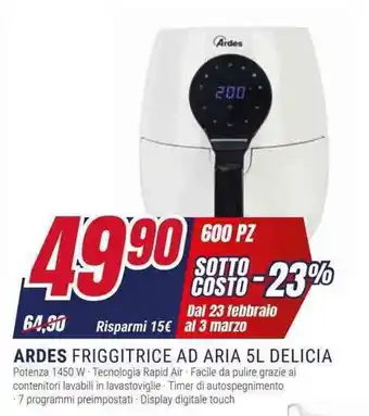 Trony ARDES FRIGGITRICE AD ARIA 5L DELICIA offerta