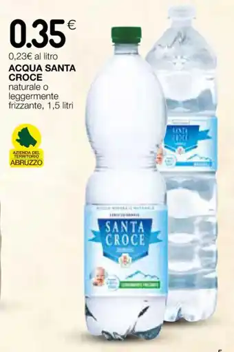 Coop ACQUA SANTA CROCE naturale o leggermente frizzante, 1,5 litri offerta