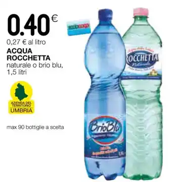 Coop ACQUA ROCCHETTA naturale o brio blu, 1,5 litri offerta