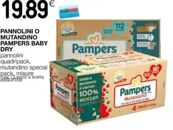 Coop PANNOLINI O MUTANDINO PAMPERS BABY DRY offerta