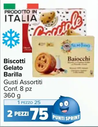 Carrefour Market Biscotti Gelato Barilla Gusti Assortiti Conf. 8 pz 360 g offerta