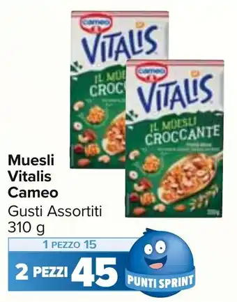 Carrefour Market Muesli Vitalis Cameo Gusti Assortiti 310 g offerta