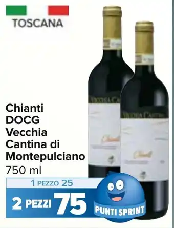 Carrefour Market Chianti DOCG Vecchia Cantina di Montepulciano 750 ml offerta