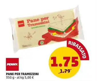 PENNY PENNY PANE PER TRAMEZZINI 350 g offerta