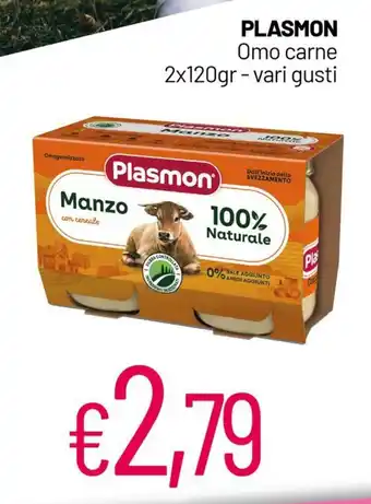 Franzy's PLASMON Omo carne 2x120gr - vari gusti offerta