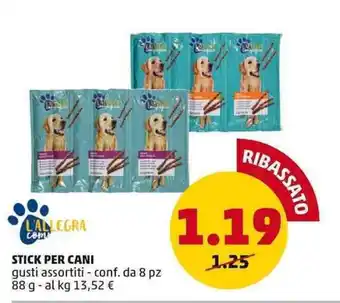 PENNY STICK PER CANI gusti assortiti - conf. da 8 pz 88 g offerta