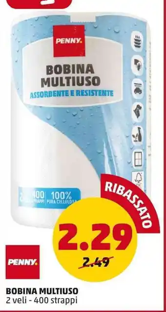 PENNY PENNY BOBINA MULTIUSO 2 veli-400 strappi offerta