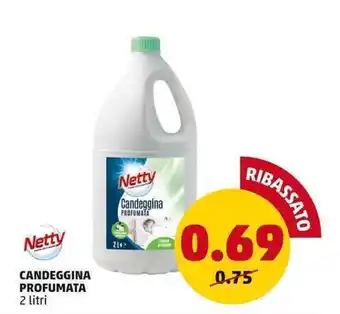 PENNY Netty CANDEGGINA PROFUMATA 2 litri offerta