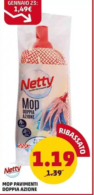 PENNY Netty MOP PAVIMENTI DOPPIA AZIONE offerta