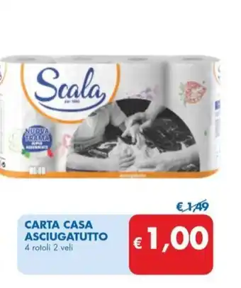 MD Discount CARTA CASA ASCIUGATUTTO 4 rotoli 2 veli offerta