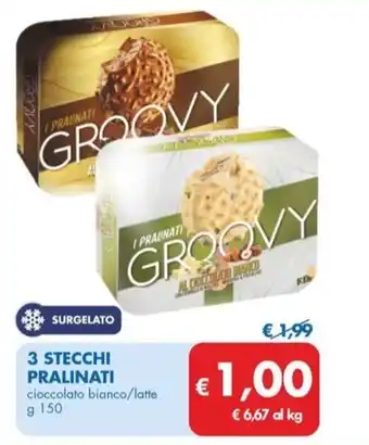 MD Discount 3 STECCHI PRALINATI cioccolato bianco/latte g 150 offerta