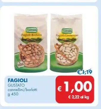 MD Discount FAGIOLI GUSTATO cannellini/borlotti g 450 offerta