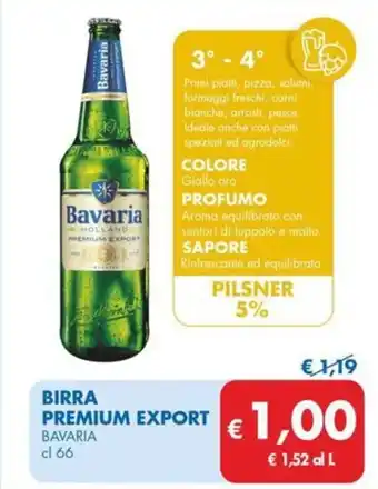 MD Discount BIRRA PREMIUM EXPORT BAVARIA cl 66 offerta