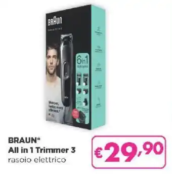 Acqua & Sapone BRAUN All in 1 Trimmer 3 rasoio elettrico offerta