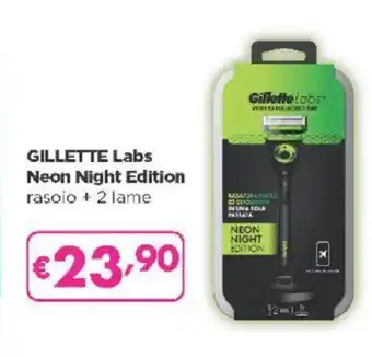 Acqua & Sapone GILLETTE Labs Neon Night Edition rasoio + 2 lame offerta