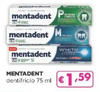 Acqua & Sapone MENTADENT dentifricio 75 ml offerta